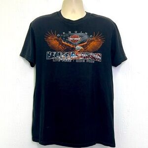Harley Davidson - 2009 Beach House Pinup Motorcycle Shallotte NC T Shirt Large